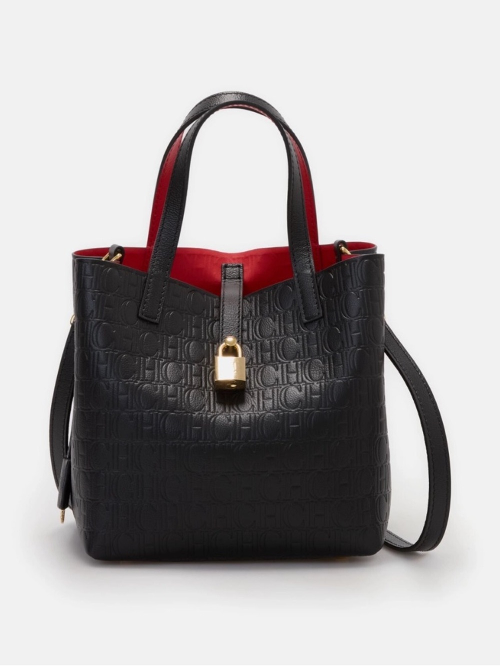 NWT Carolina Herrera MATRYOSHKA LOCKED XS | SMALL HANDBAG Black